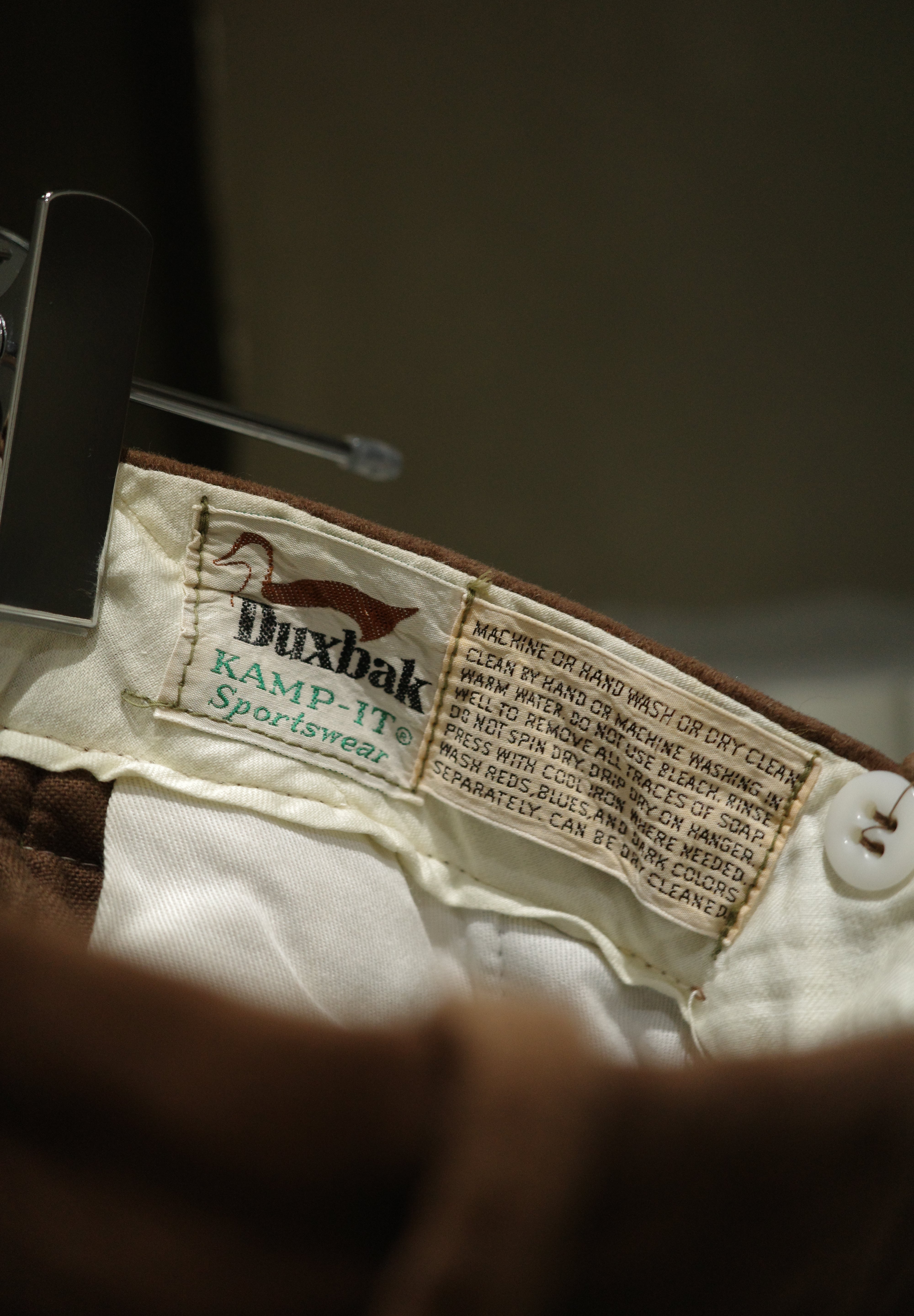 60's “ Duxbak” Cotton velour pants