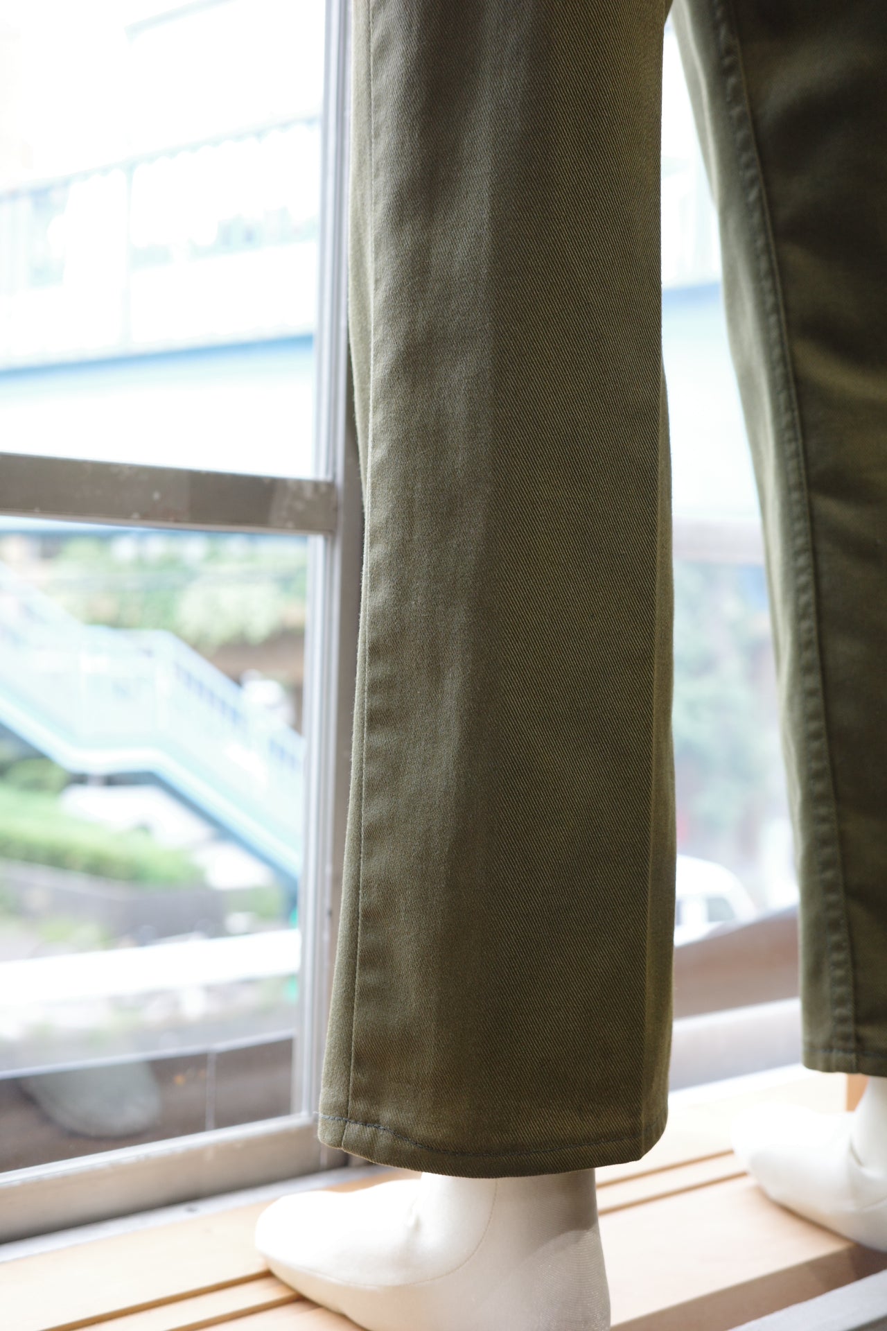 Twill stright pants