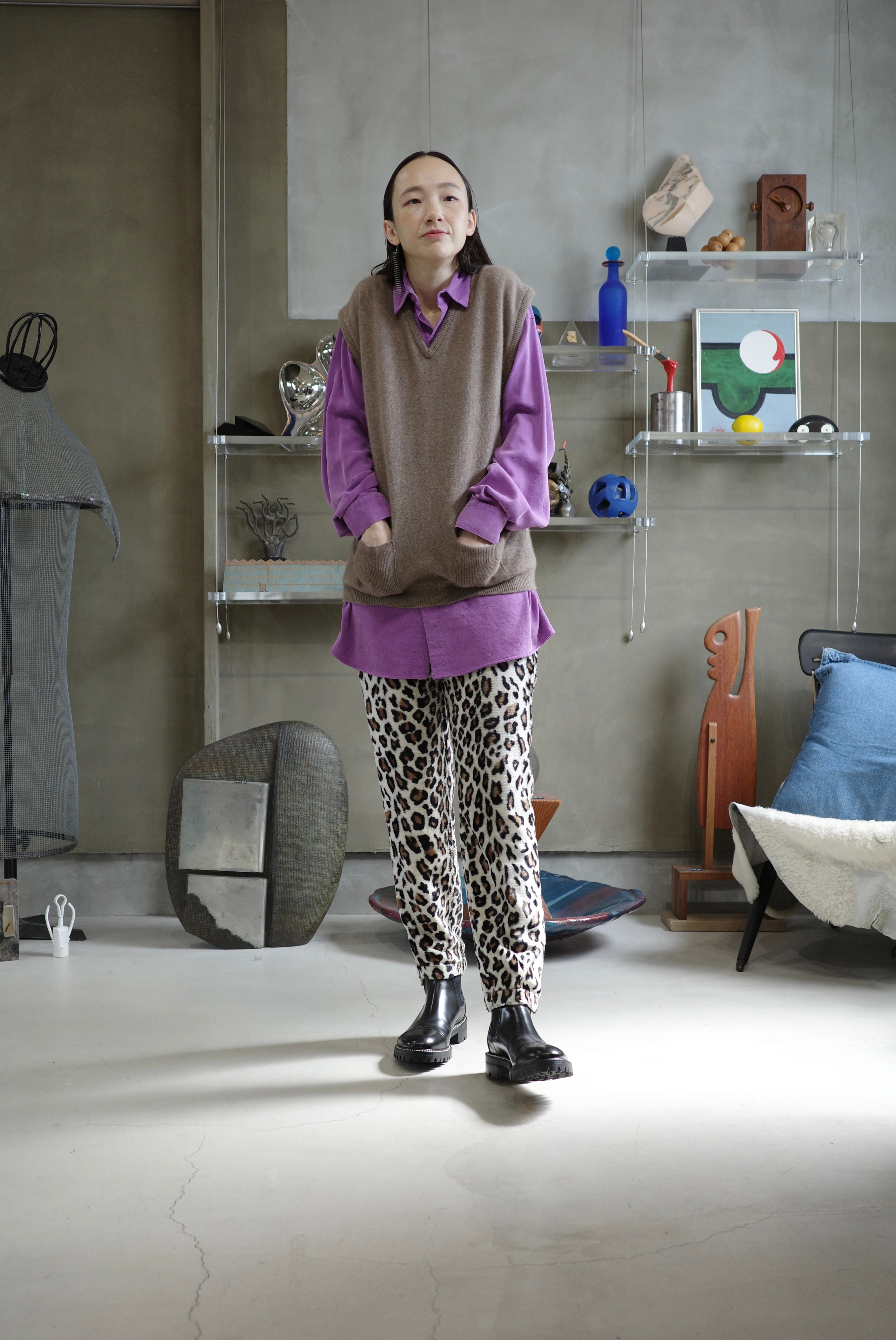 "NORMA KAMARI"  fake fur pants