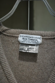 70's Wool / mink knitting vest