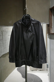 80's Lamb black leather jacket