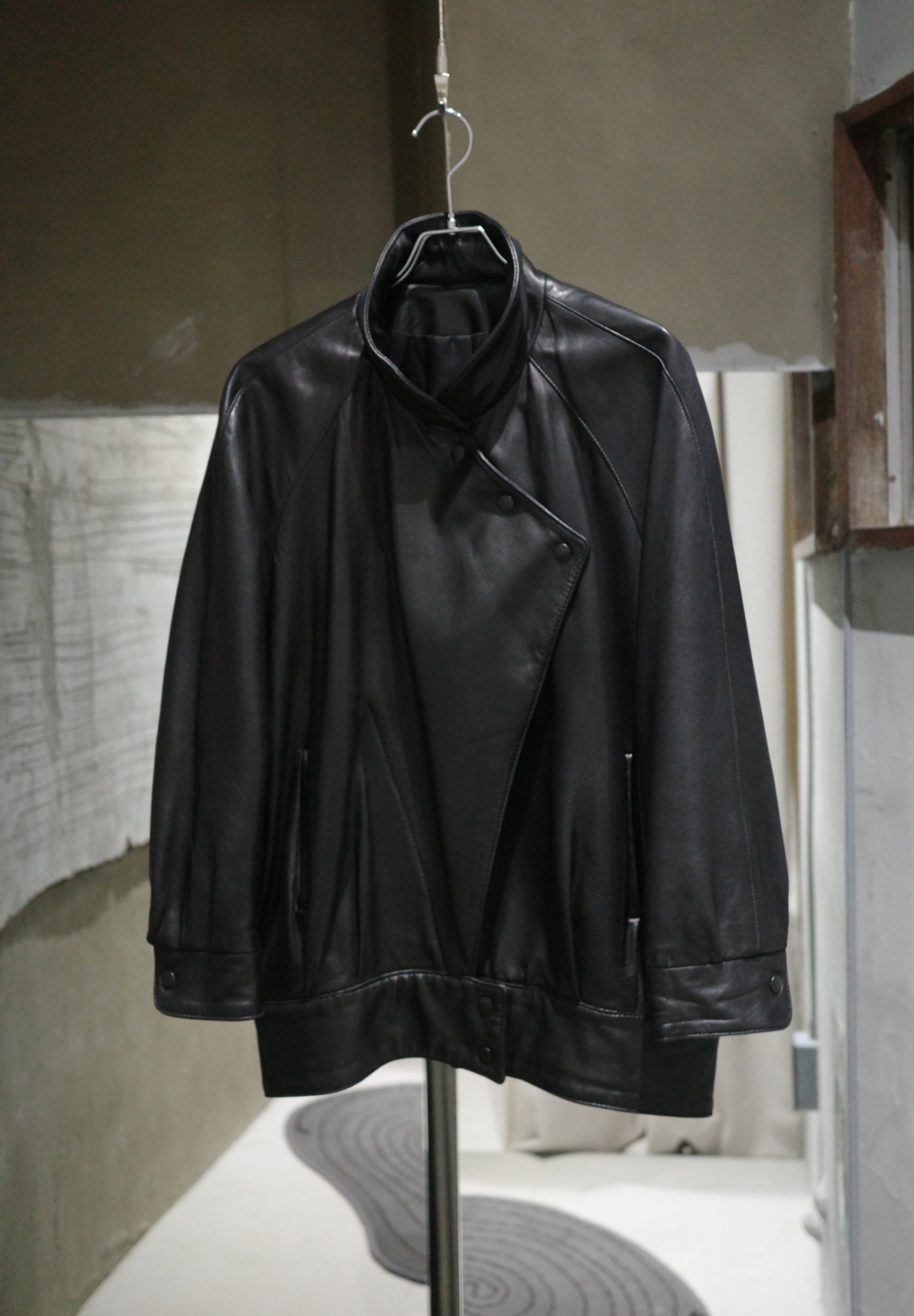 80's Lamb black leather jacket