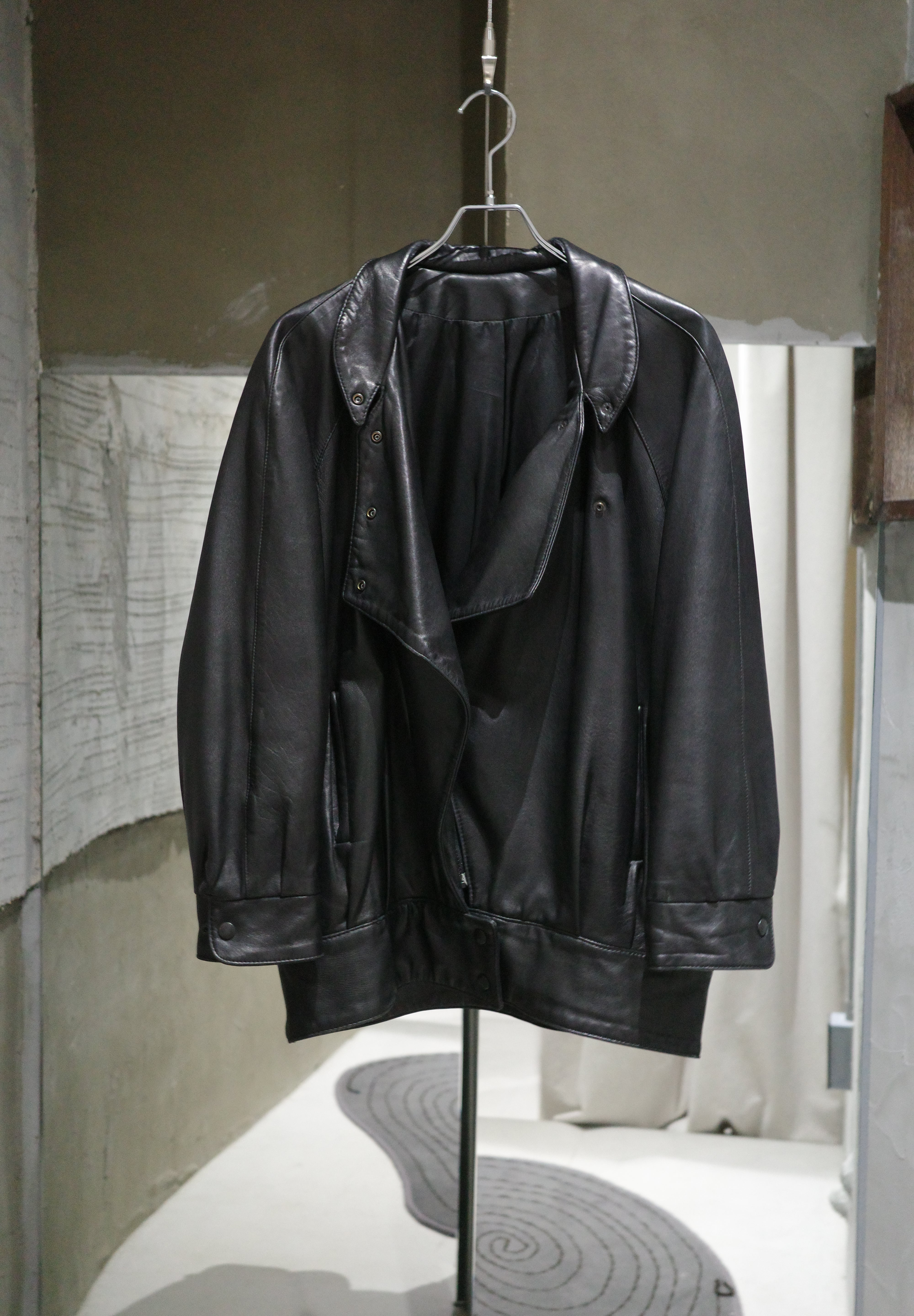 80's Lamb black leather jacket