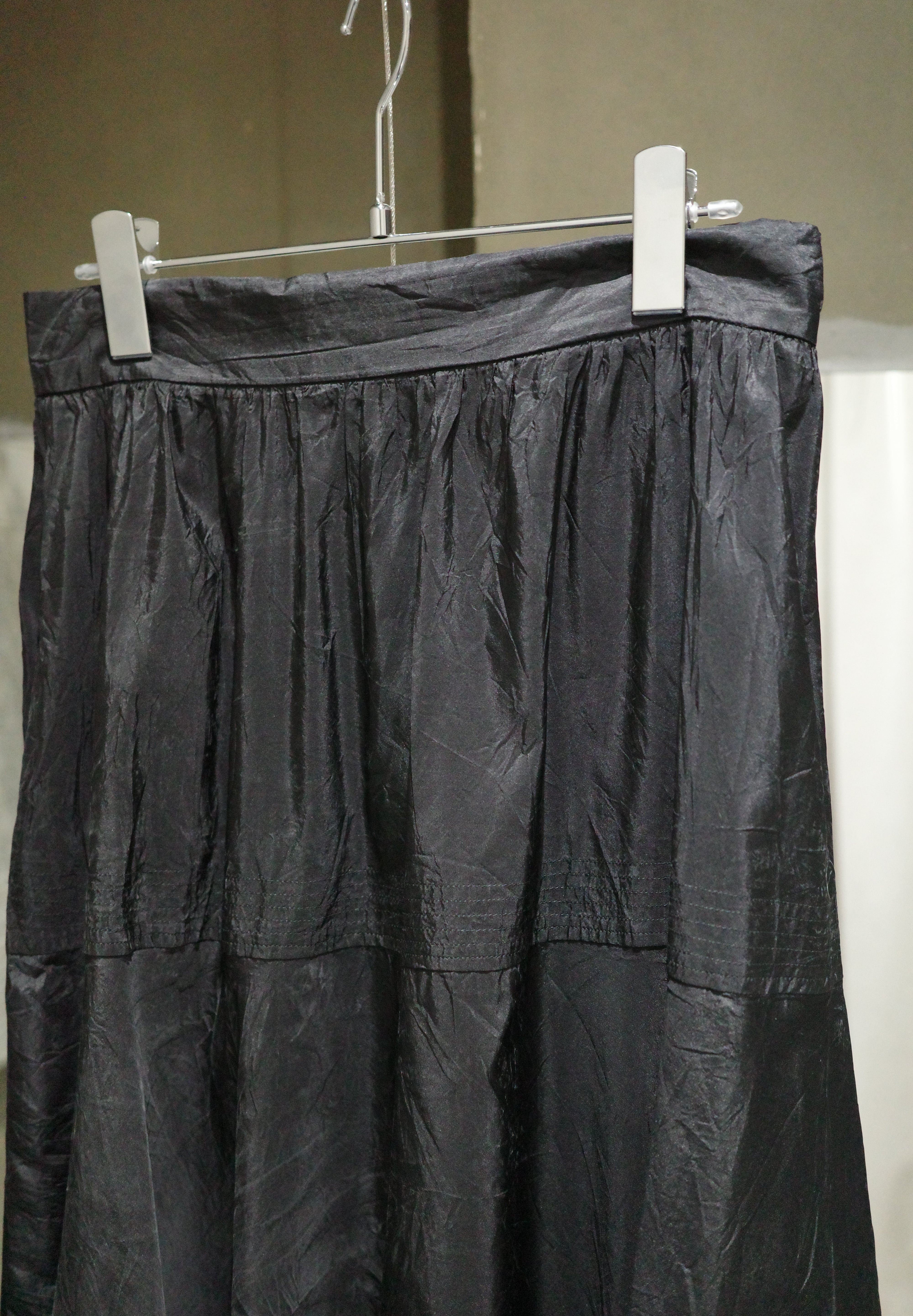 French silk long skirts