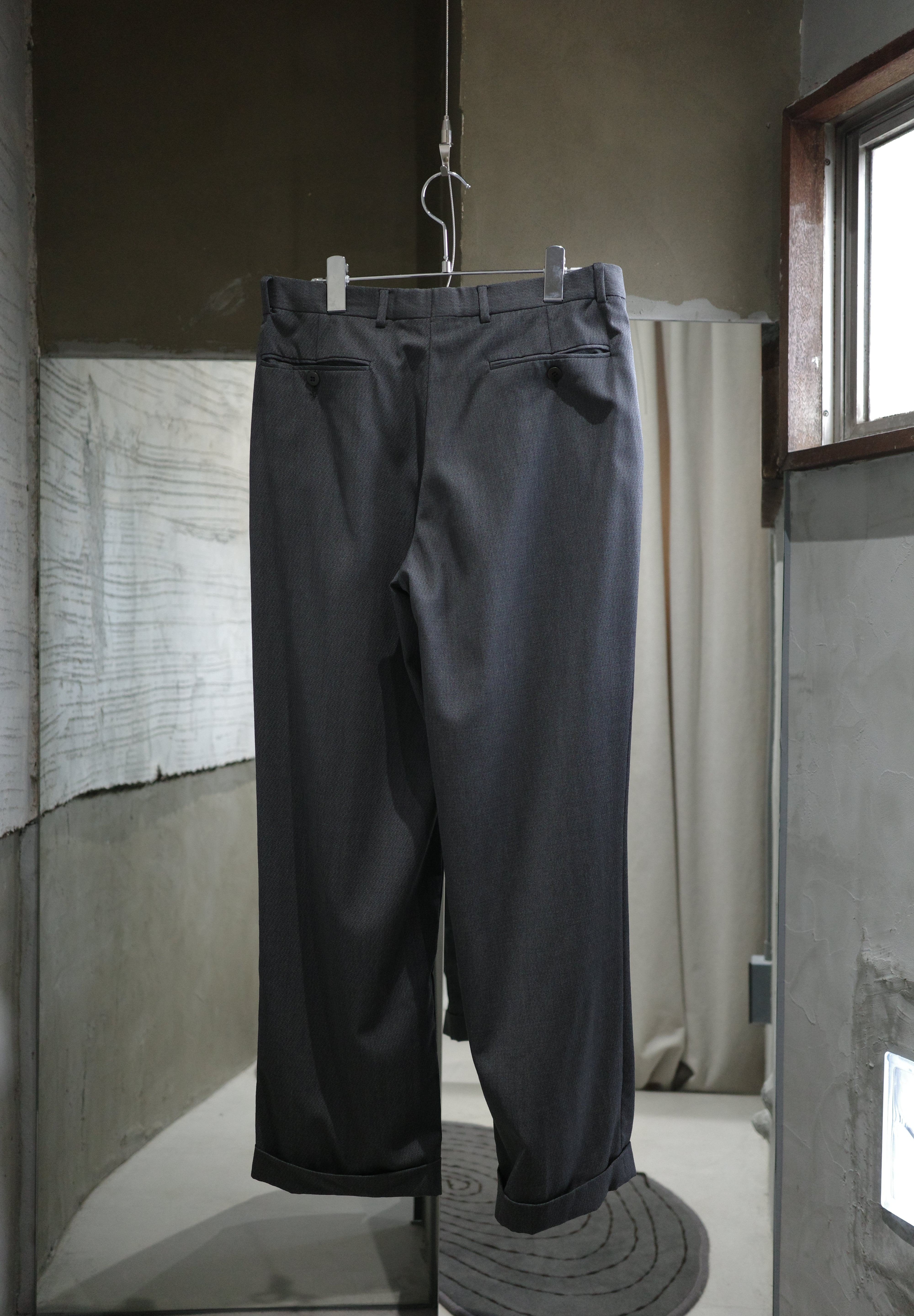 Zenella wool 2 tuck slacks
