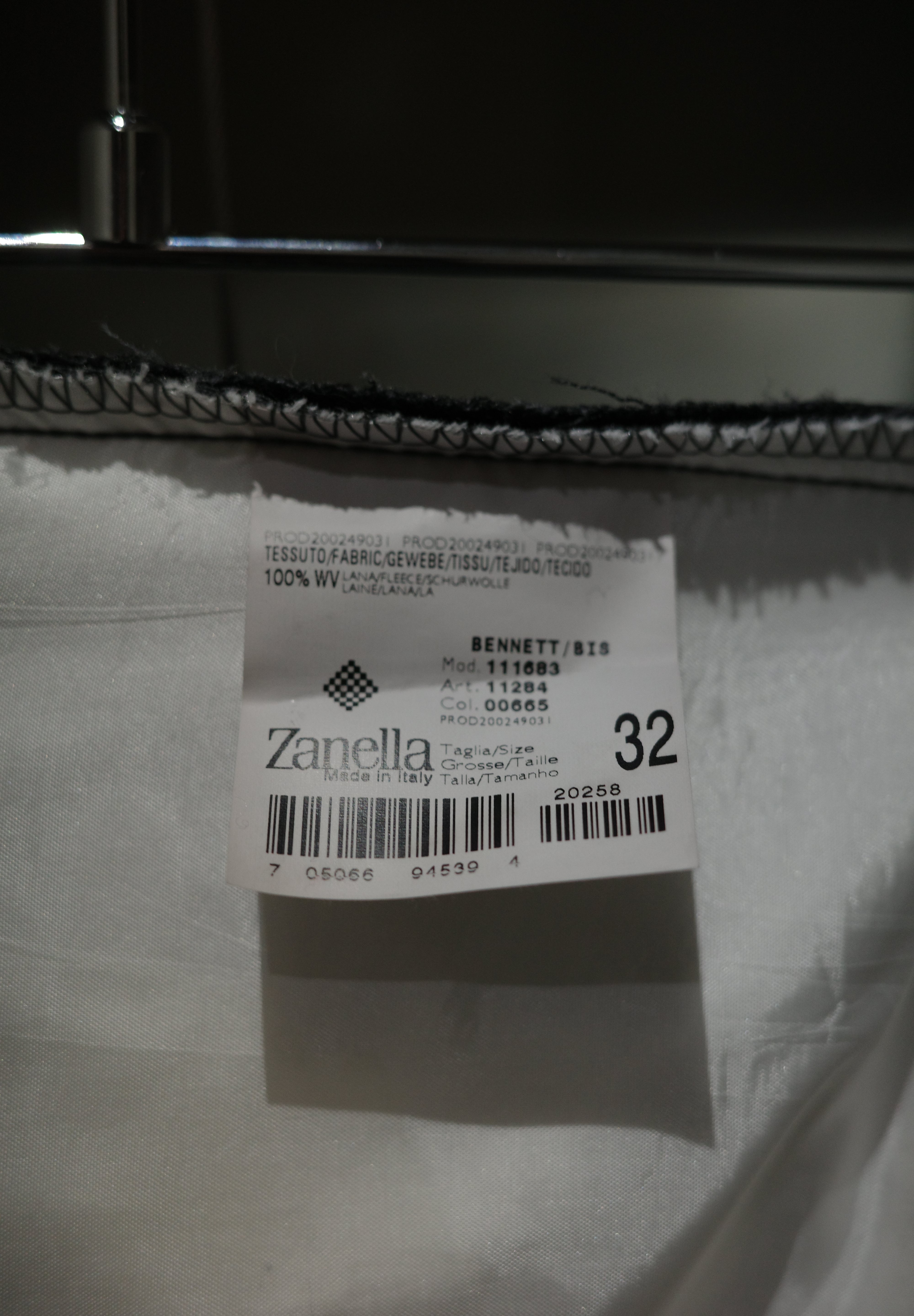 Zenella wool 2 tuck slacks