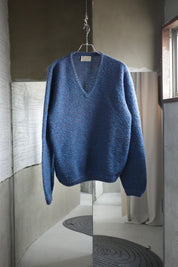 60's Mohair V neck knit