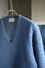 60's Mohair V neck knit